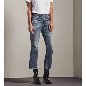 Adriano Goldschmied AG Distressed Jodi High Rise Slim Flare Crop Jeans 29